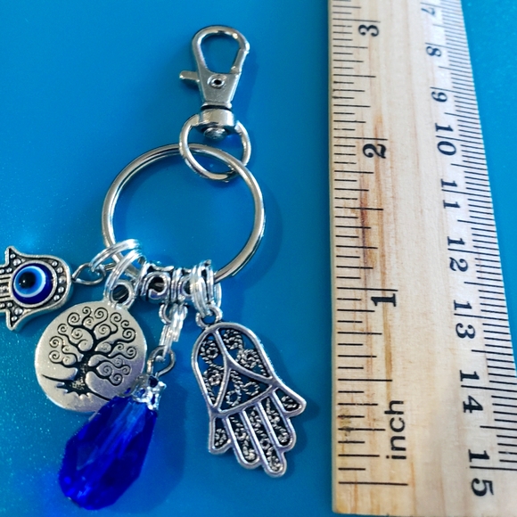 Set Of 4 Hamsa Keyring/Purse attachment - Picture 2 of 3